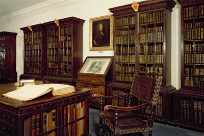 Widok wnętrza Biblioteki Pepys, Magdalene College, Cambridge autorstwa Unbekannt Unbekannt