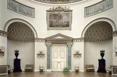 Kedleston Hall, The Saloon, Derbyshire, Wielka Brytania, zaprojektowany przez Roberta Adama (1728-92) ukończony w 1763 roku autorstwa Unbekannt Unbekannt