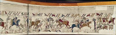 Król Harold zostaje zabity, a Anglicy uciekają, Bayeux Tapestry autorstwa Unbekannt Unbekannt
