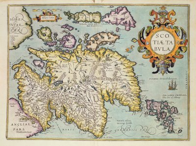 Mapa Szkocji, Miliaria Scotia autorstwa Unbekannt Unbekannt