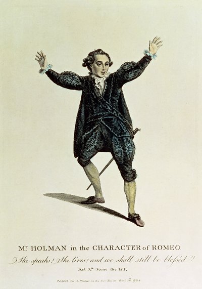 Pan Holman w postaci Romea, wyd. 1784 autorstwa Unbekannt Unbekannt