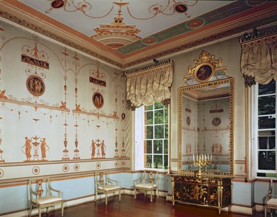 Osterley Park, The Etruscan Room, zbudowany przez Roberta Adama (1728-92) rozpoczęty w 1761, Middlesex, Wielka Brytania autorstwa Unbekannt Unbekannt