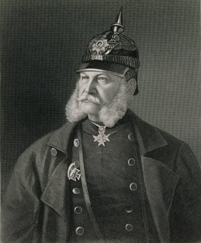 Portret Wilhelma I (1797-1888) króla Prus i cesarza Niemiec, sztychowany przez Williama Holla (1807-71) wyd. przez Williama Mackenzie autorstwa Unbekannt Unbekannt