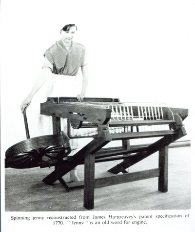 Rekonstrukcja „Spinning Jenny” Hargreavesa z 1770 r autorstwa Unbekannt Unbekannt