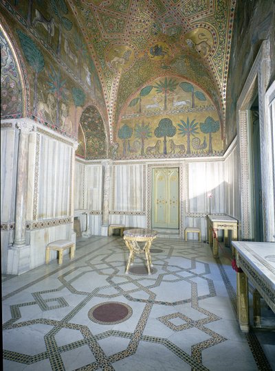 Sala di Ruggero autorstwa arabskich i bizantyjskich rzemieślników, Palazzo dei Normanni, Palermo, Włochy autorstwa Unbekannt Unbekannt