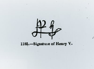 Podpis Henryka V (1387-1422) autorstwa Unbekannt Unbekannt