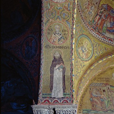 Św. Dominik i Św. Mikołaj, mozaika w atrium Bazyliki Św. Marka (zob. także 60046-7) autorstwa Unbekannt Unbekannt