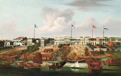 Hongowie z Kantonu - handel chiński, ok. 1850 r. autorstwa Unbekannt Unbekannt