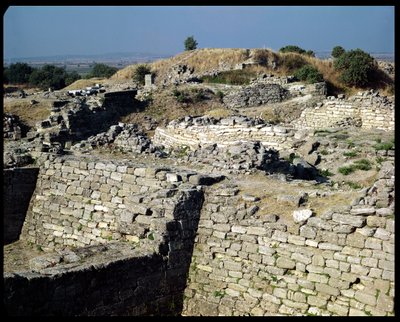 Kopiec Hissarlik, miejsce starożytnego miasta Troja, 3000-1100 pne autorstwa Unbekannt Unbekannt