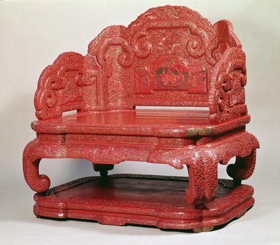 Tron cesarza Chien Lung (1736-95) autorstwa Unbekannt Unbekannt