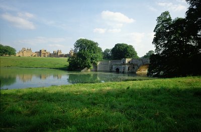 Widok z jeziora, Pałac Blenheim, Oxfordshire autorstwa Unbekannt Unbekannt