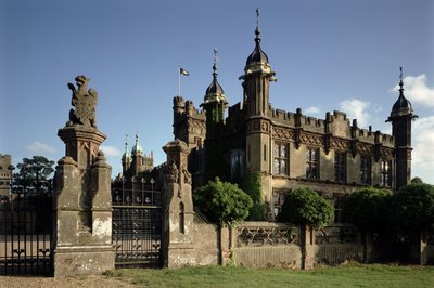 Widok wejścia do domu od strony północno-zachodniej, Knebworth House, Hertfordshire autorstwa Unbekannt Unbekannt