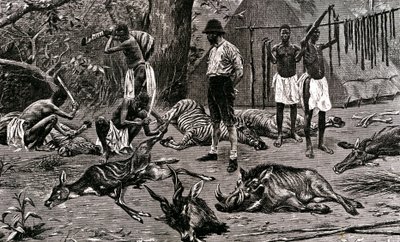 Wspaniały dzień na polowanie! 1900 (grawerunek) autorstwa Unbekannter Künstler