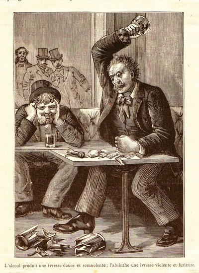 Absynt kontra alkohol, ok. 1900 autorstwa Unbekannt
