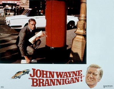 Plakat filmowy Brannigan autorstwa Douglashichoka z udziałem Johna Wayne