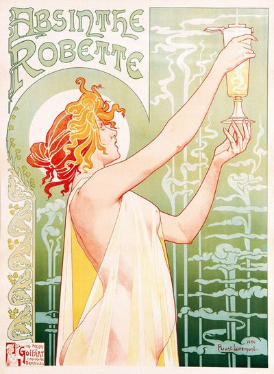 Plakat reklamowy Absinthe Robette autorstwa Unbekannter Künstler
