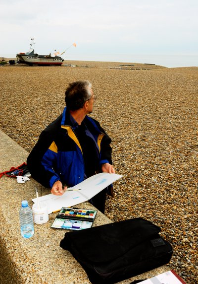 Plaża Aldeburgh - akwarela autorstwa Unbekannt