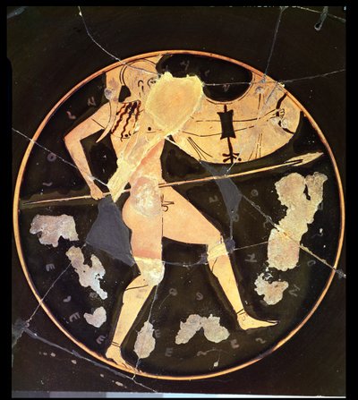 Ateński czerwonofigurowy kylix przedstawiający greckiego wojownika, Greka (ok. 500 p.n.e.) autorstwa Unbekannt