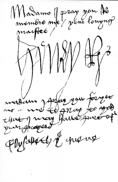 Autografy i podpisy króla Henryka VII i królowej Elżbiety York (pióro i atrament na welinie) (patrz także 441030) autorstwa Unbekannt