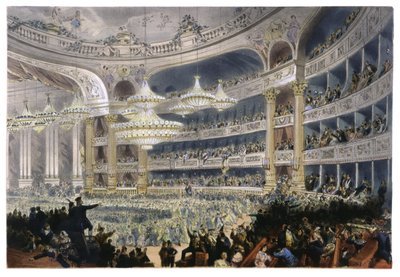 Bal w Paryżu, ok. 1870 r. (litografia) autorstwa Unbekannter Künstler