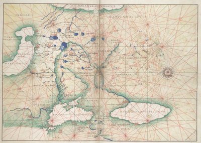 Battista Agnese, PORTOLAN ATLAS (Włochy ok. 1550) 2 autorstwa Unbekannter Künstler