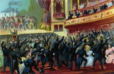 Belgijska rewolucja 1830 roku (ilustracja) autorstwa Unbekannter Künstler