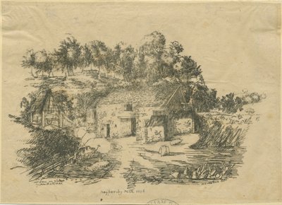 Biddulph - Knypersley Mill: litografia autorstwa Unbekannt
