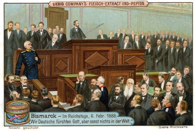 Bismarcka w Reichstagu autorstwa Unbekannter Künstler