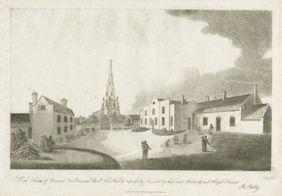 Brewood Grammar School: grawerowanie akwatinty, 30 stycznia 1799 autorstwa Unbekannt