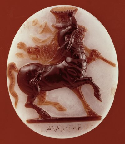 Kamea centaura niosącego krater na ramionach autorstwa Unbekannt