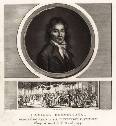 Camille Desmoulins, deputowany paryski na Zjeździe Krajowym, d autorstwa Unbekannt
