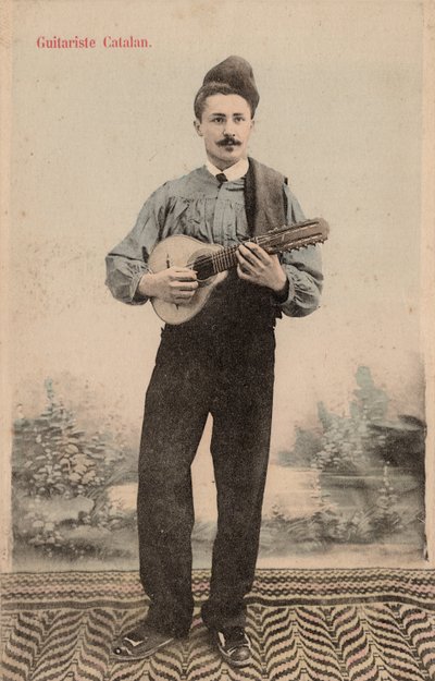 Kataloński gitarzysta, ok. 1910 r. (pocztówka) autorstwa Unbekannter Künstler
