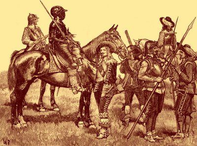 Cavalier Soldiers - polimento de guerra civil inglês autorstwa Unbekannter Künstler