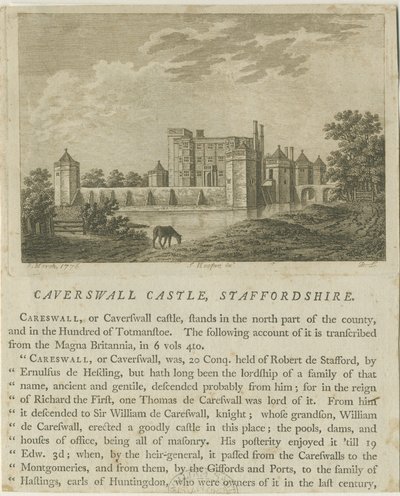 Zamek Caverswall: miedzioryt, 8 marca 1776 r. autorstwa Unbekannt