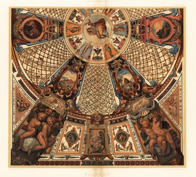 Malowanie sufitu w Galerii Uffizi we Florencji autorstwa Unbekannter Künstler