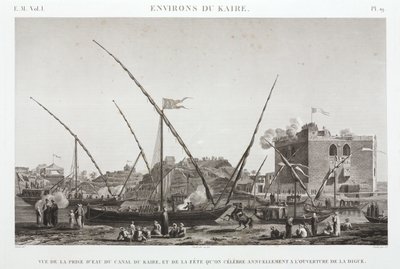 Obchody dorocznego otwarcia grobli na Kanale Kairskim, Egipt, ok. 1798 autorstwa Unbekannt