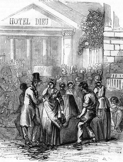 Epidemia cholery we Francji w 1832 r autorstwa Unbekannter Künstler