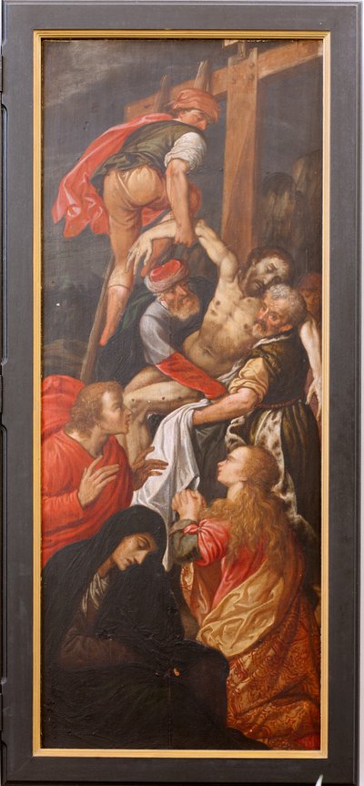 Kościół (Église Saint-Martin). Wnętrze. Tryptyk. Ukrzyżowanie. autorstwa Unbekannter Künstler