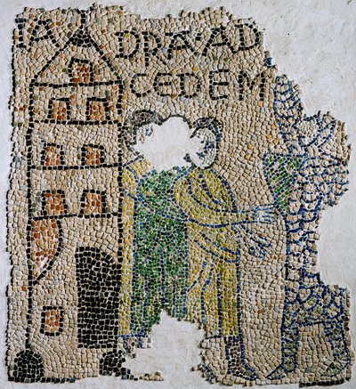 Kościół św. Jana Ewangelisty, IV Krucjata, Fragmenty mozaikowych podłóg przedstawiających Wenecjan., Rawenna, Emilia-Romania, Włochy autorstwa William M. Timlin