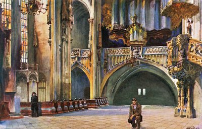 Kościół św. Szczepana, Wiedeń, koniec XIX/XX w. (pocztówka) autorstwa Unbekannter Künstler