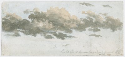 Cirrocumulus, studium chmury, ok. 1803-1811 autorstwa Unbekannter Künstler