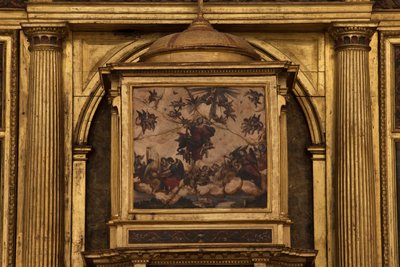 Kolegiata św. Wnętrze. Ołtarz główny. Szczegół. Środek. Obraz. Olej na agacie. 1624. autorstwa Unbekannt