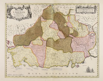 Comitatus Lageniae  Hrabstwo Leinster autorstwa Unbekannter Künstler