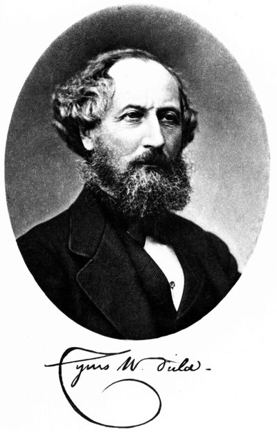 Cyrus W Field, amerykański finansista i przedsiębiorca, ok. 1875 autorstwa Unbekannt