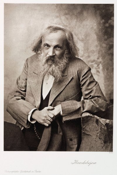Dymitr Iwanowicz Mendelejew, rosyjski chemik, od 1905 autorstwa Unbekannt