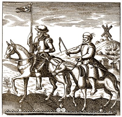 Don Kichot i Sancho Pansa autorstwa Unbekannter Künstler