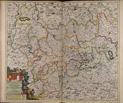 Ducatus Brunsuicensis episcopatus Hildesiensis principatus Halberstadiensis tabula autorstwa Unbekannter Künstler