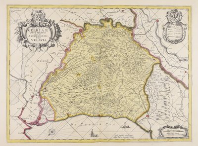 Ducatus Gelriae pars quarta quae est Arnhemiensis siue Velavia autorstwa Unbekannter Künstler