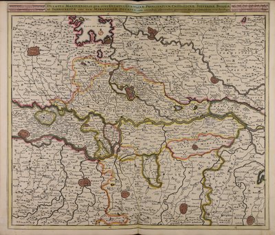 Ducatus Mantuensis : in qua sunt ducatus Guastallae principatuum Castiglionae Solverinae Bosolae et Sabbionettae nec non Mirandolae ducatus : cum ommibus adjacentibus provinciis autorstwa Unbekannter Künstler