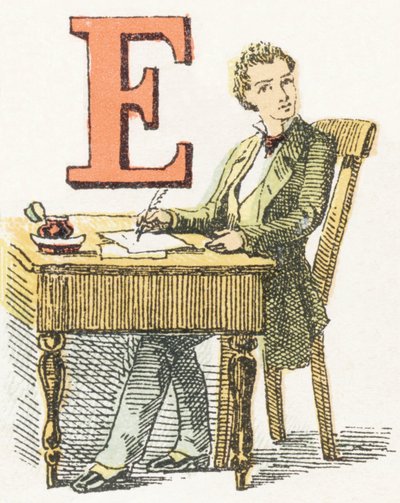 E - Writer - Alfabet dziecięcy, edycje Gordinne 1920 (grawerowanie) autorstwa Unbekannt